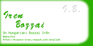 iren bozzai business card